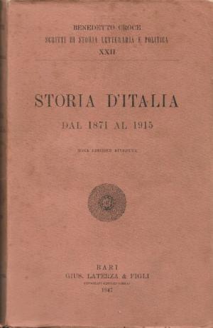 STORIA D'ITALIA  DAL 1871 AL 1915 EDIZIONE 8 - XXII